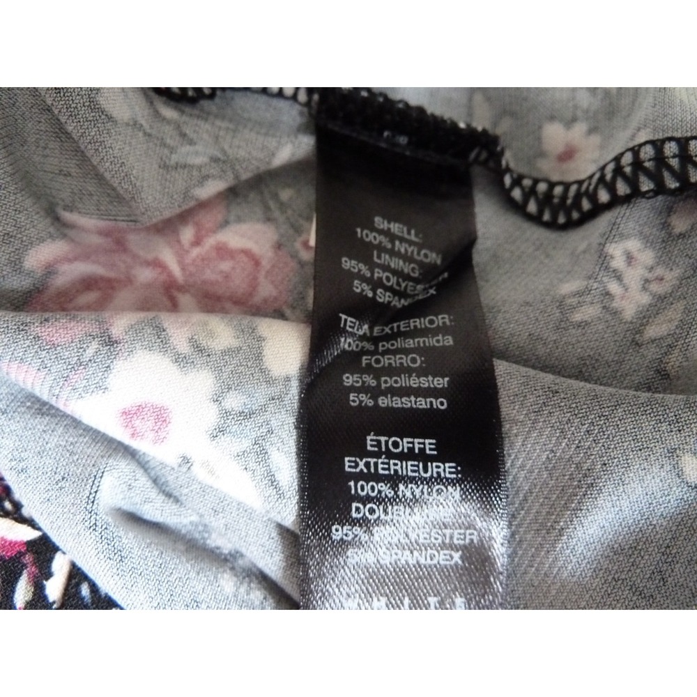 White House Black Market Floral Tank with Lace Topper Set Small Black Multicolor - Picture 6 of 7
